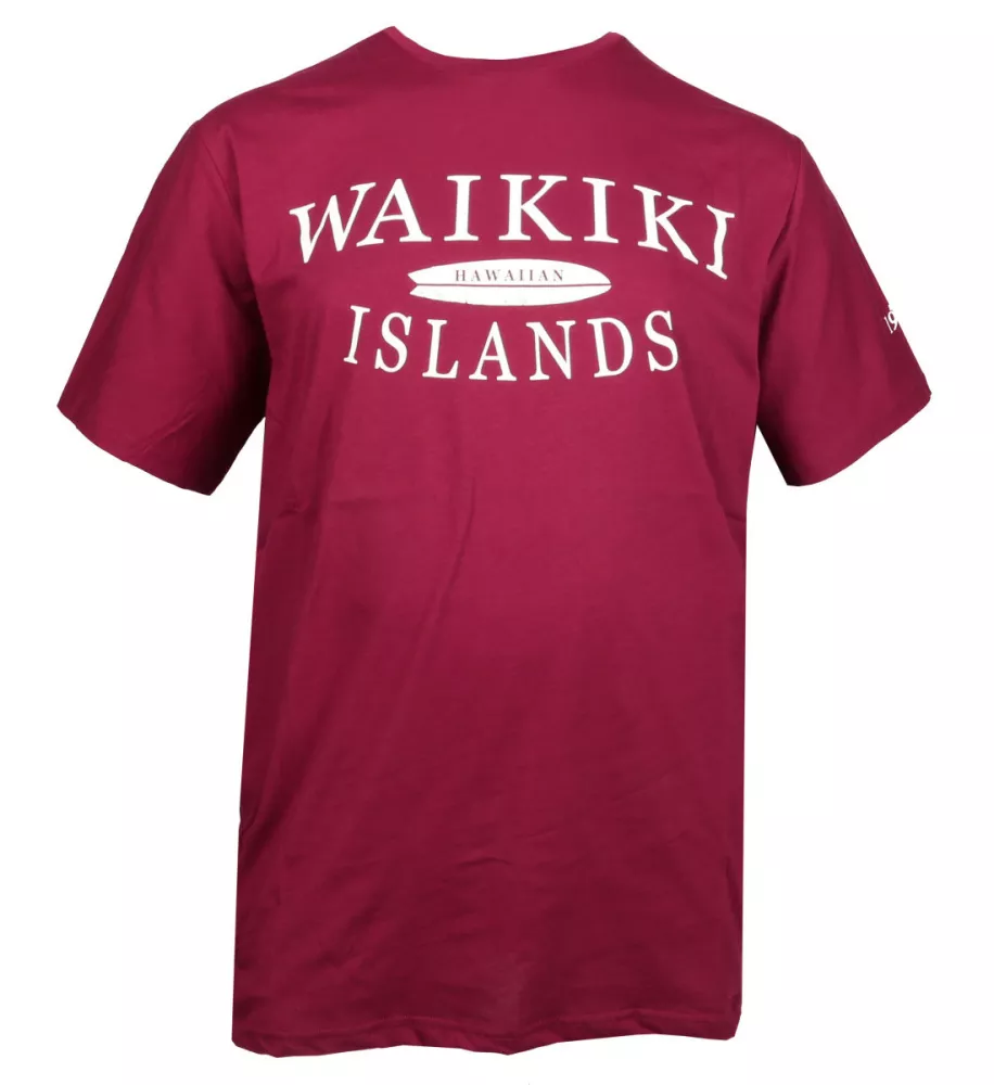 T-shirt imprimé Waikiki Islands bordeaux-3XL