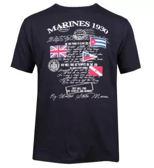 T-shirt imprimé Marines 1930 bleu marine