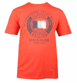 T-shirt nautique rouge grenadine Sainte-Maxime riviera
