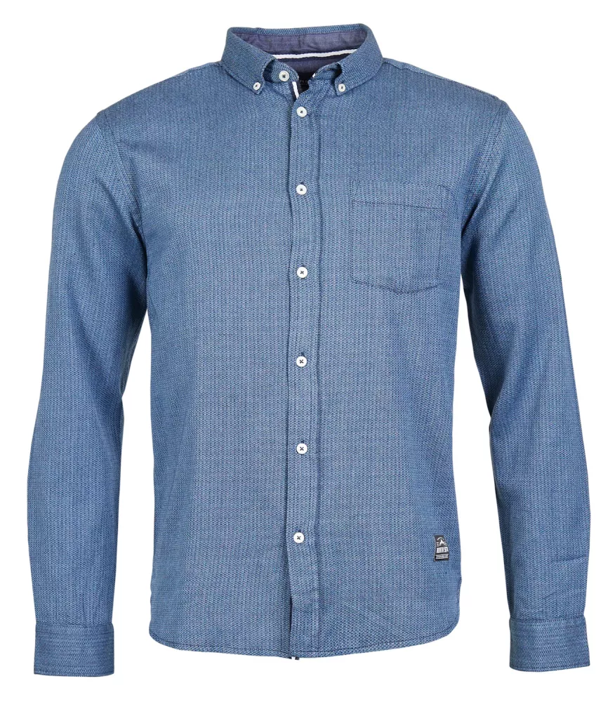 Chemise petits carreaux bleu manches longues-6XL