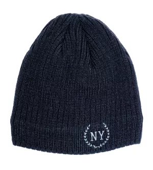 Bonnet bleu marine motif NewYork chaud et stylé