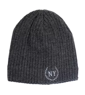 Bonnet Gris motif NewYork chaud et stylé