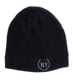 Bonnet noir motif NewYork chaud et stylé