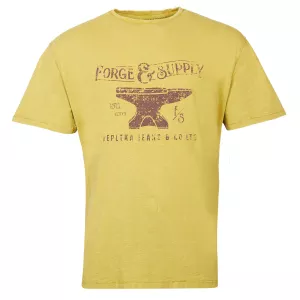 T-shirt Forges & Supply Moutarde délavé vintage