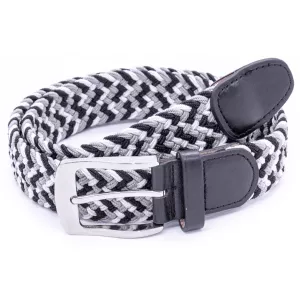 Ceinture élastique Gris blanc noir