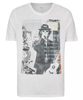 T-shirt Back Stage Gris nuageux Kitaro imprimé rock