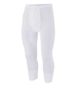Caleçon long 3/4 Royal Feinripp blanc en coton doux