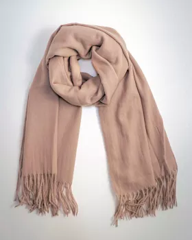 Echarpe large type châle cashmere Beige clair