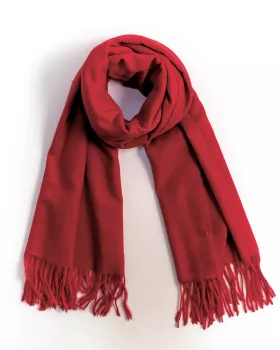 Echarpe large type châle cashmere bordeaux--