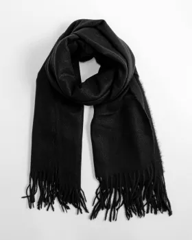 Echarpe large type châle cashmere noir