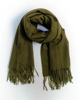 Echarpe large type châle cashmere vert