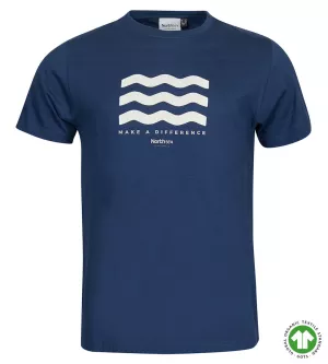 T-shirt manches courtes bleu marine 3XL à 6XL coton responsable