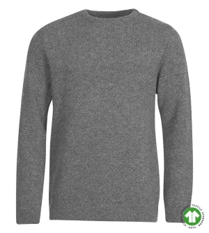 Pull col rond Mélange de gris foncé coton responsable