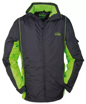 Veste fonctionnelle Noir et vert fluo à capuche