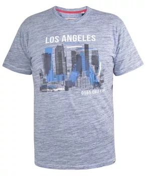 T-shirt D555 imprimé Los Angeles Mélange de bleu 