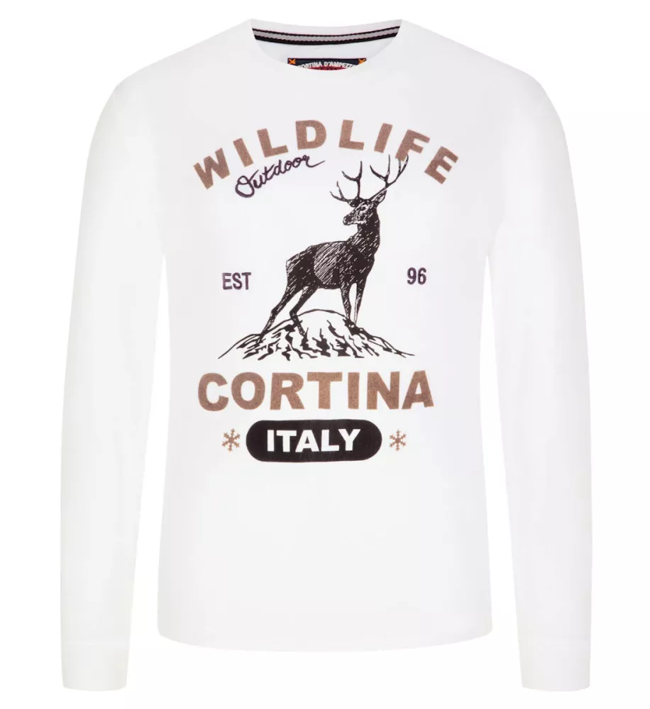 T-shirt manche longue blanc-cassé 3XL à 8XL-3XL
