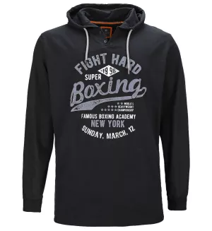 T-shirt capuche Boxing noir imprimé NY
