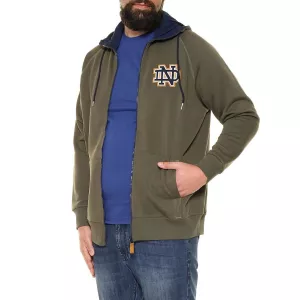 Sweat Maxfort zippé ND Vert army style varsity