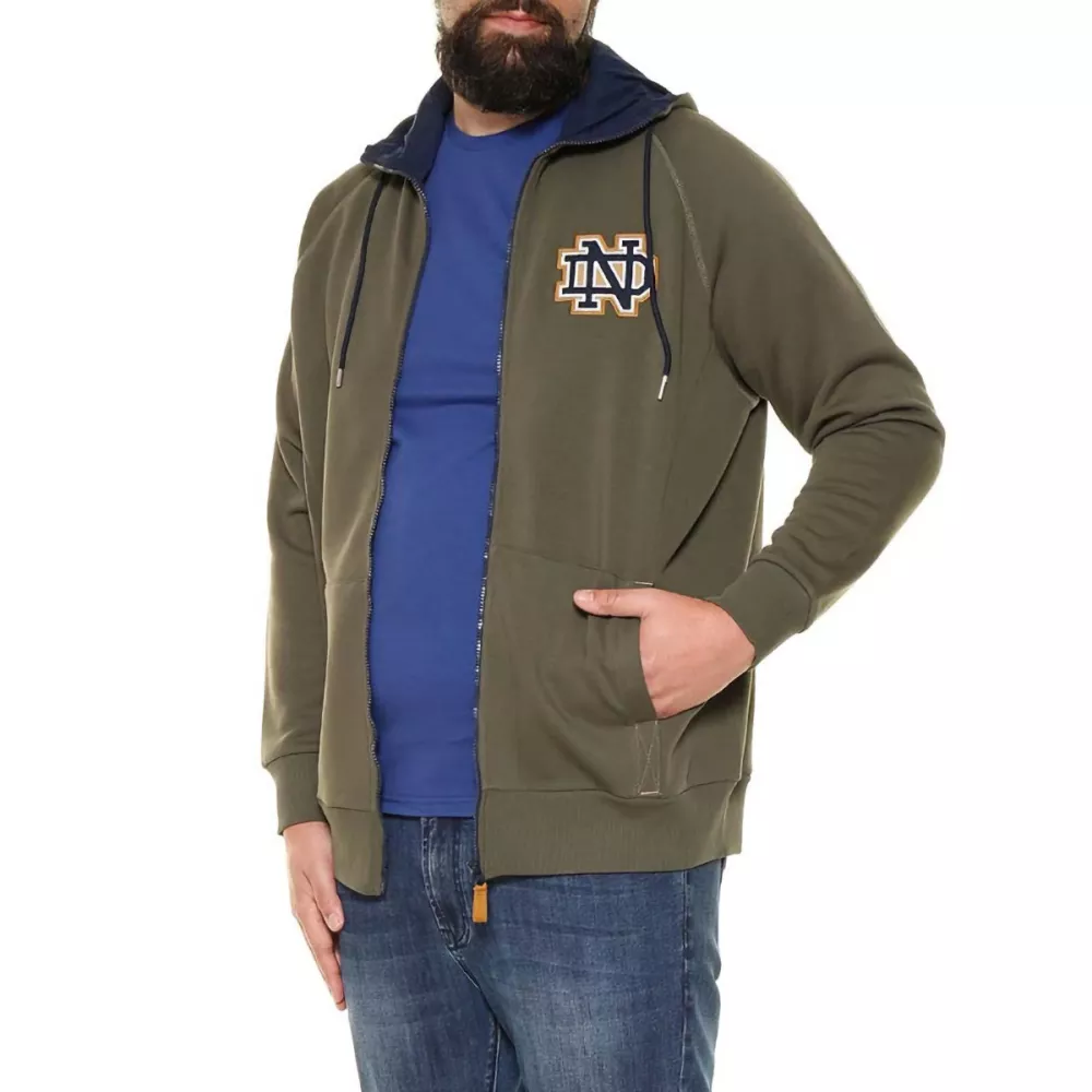 Sweat Maxfort zippé ND Vert army style varsity-7XL