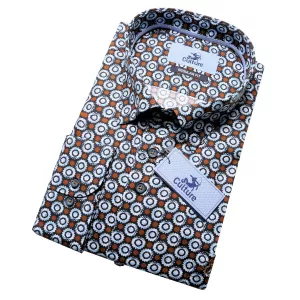 Chemise imprimée Culture Brun chic