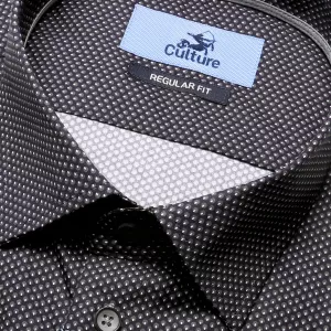 Chemise imprimée Culture noire chic-5XL