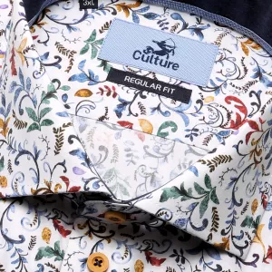 Chemise lin Motif floral manche longue de 3XL à 6XL-5XL