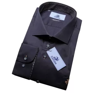 Chemise lin bleu marine manche longue de 3XL à 6XL