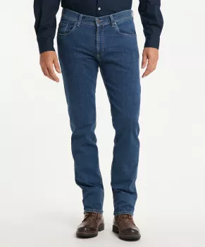 Jean PIONEER THOMAS taille basse bleu délavé-35