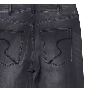 Jean coupe Ringo noir délavé tendance-P56