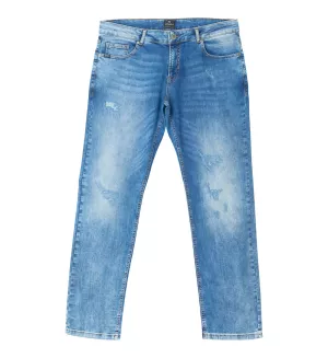 Jean coupe Ringo bleu clair délavé stretch