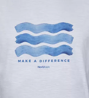 T-shirt blanc North 56°4 vague-5XL