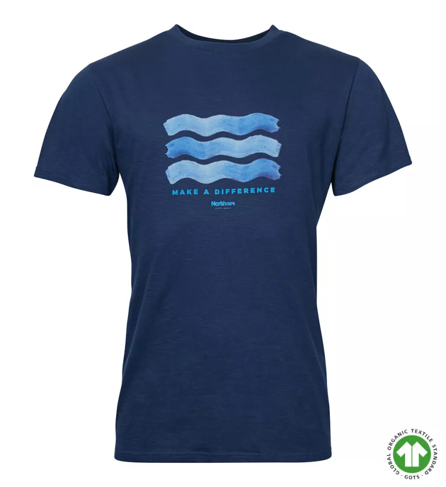 T-shirt manche courte bleu marine 2XL à 6XL coton responsable-2XL