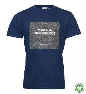T-shirt manche courte bleu marine 2XL à 6XL coton responsable