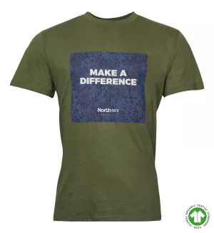 T-shirt manche courte vert olive 2XL à 6XL coton responsable