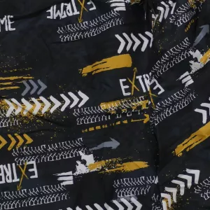 Short de bain motif noir-8XL