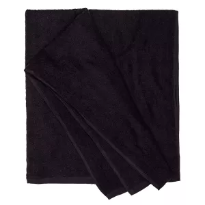 Serviette de plage ou sauna XXL noire 220 x 155 cm