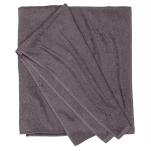 Serviette de plage ou sauna XXL gris anthracite 220 x 155 cm
