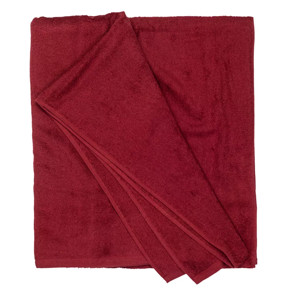 Serviette essuie de bain XXL bordeaux 100 x 220 cm--