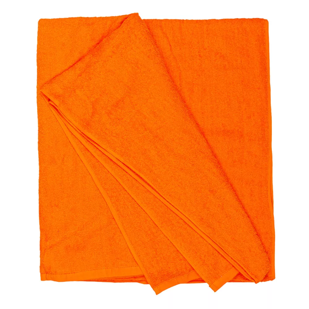 Serviette essuie de bain XXL orange 100 x 220 cm--