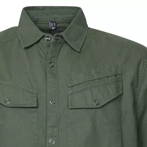 Chemise Replika Jeans Vert army manche courte 2XL à 8XL-3XL