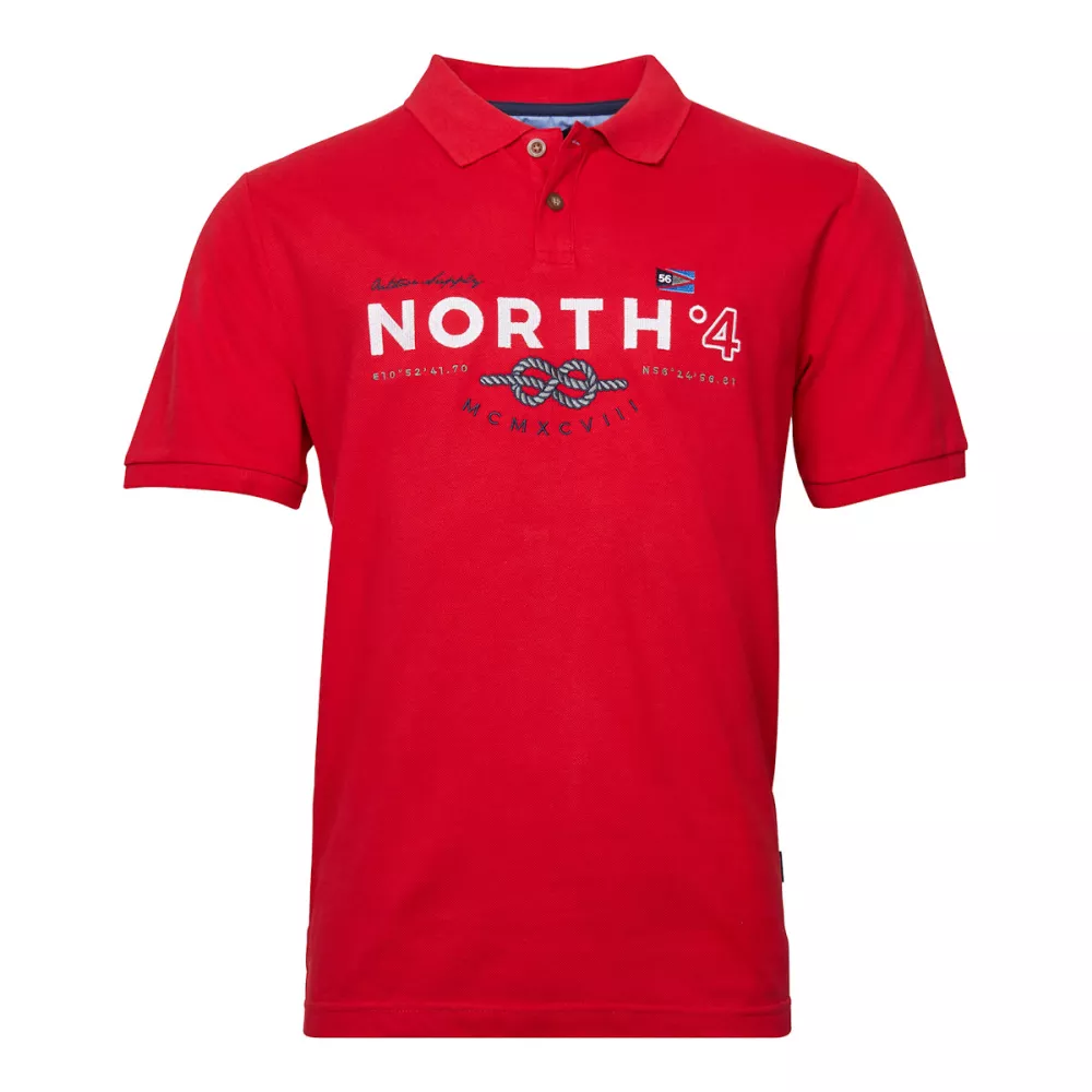 North 56.4 Polo Nautique rouge 3XL-3XL