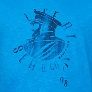 North 56.4 T-shirt manche courte mélange bleu clair de 3XL à 6XL-6XL