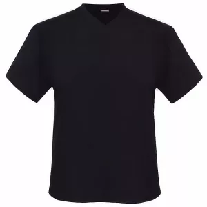Tshirt col en V noir grande taille comfort fit
