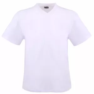 Tshirt col en V blanc grande taille comfort fit