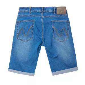 Short jeans denim stretch bleu clair délavé grande taille 38US - 56US-P40