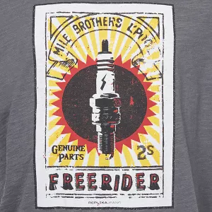 T-shirt Replika Free Rider Mélange de gris-4XL