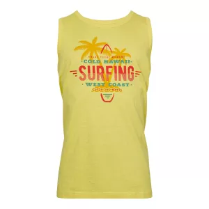Débardeur Jaune clair motif Surfing