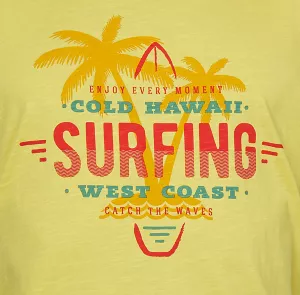 Débardeur Jaune clair motif Surfing-6XL