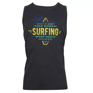Débardeur noir motif Surfing-5XL