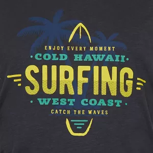 Débardeur noir motif Surfing-5XL